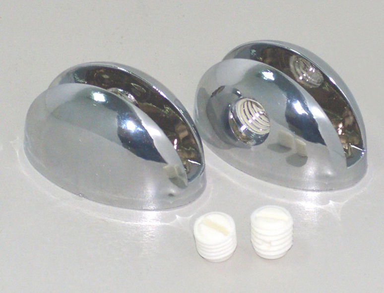 半圓玻璃平台夾(塑鍍鉻-2入)